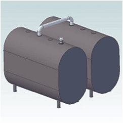 Dual 275 Vertical Home Heating Oil Tanks