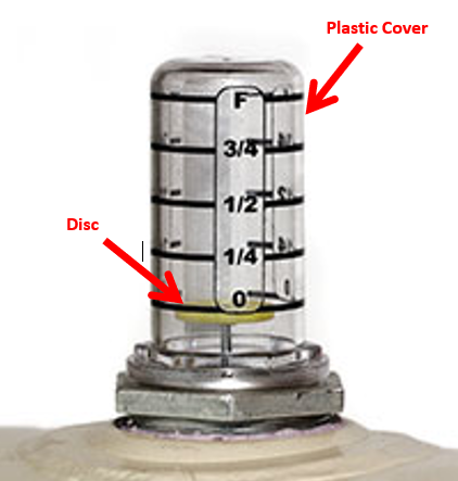 If you think you are out of heating oil, go down to the float gauge on the fuel oil tank. Remove the plastic vial and press down on the level indicator disc to see if the float is actually floating in oil. If it does not move freely, then the gauge is stuck or the heating oil tank is likely empty.