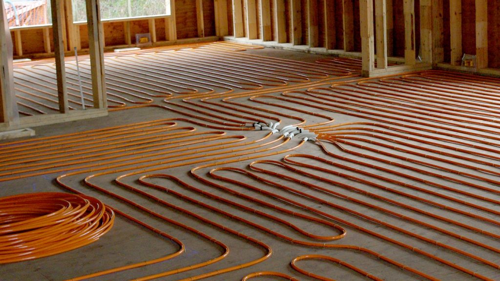 radiant floor heat makes for an extremely cozy living space in the winter months