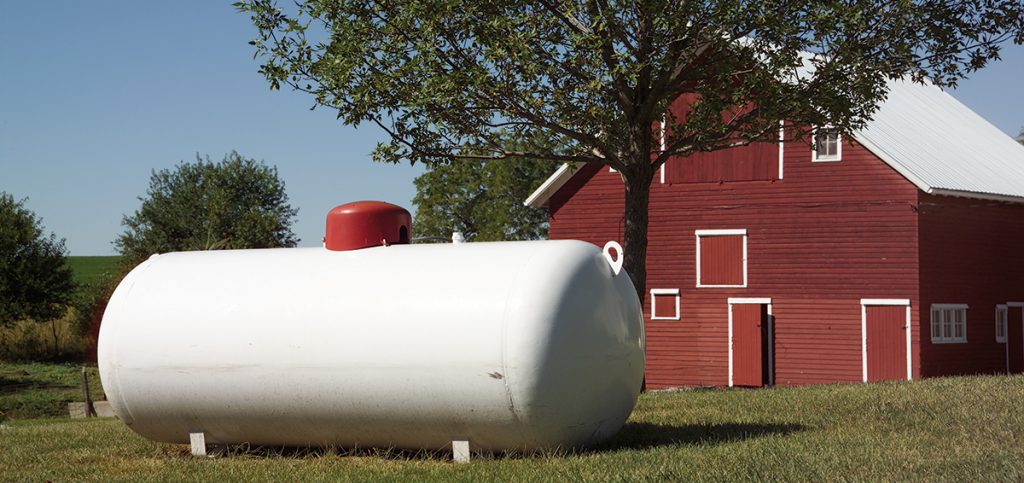 above ground propane storage tank