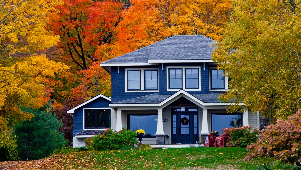 house in fall