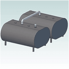 Dual 275 Horizontal Home Fuel Oil Tanks