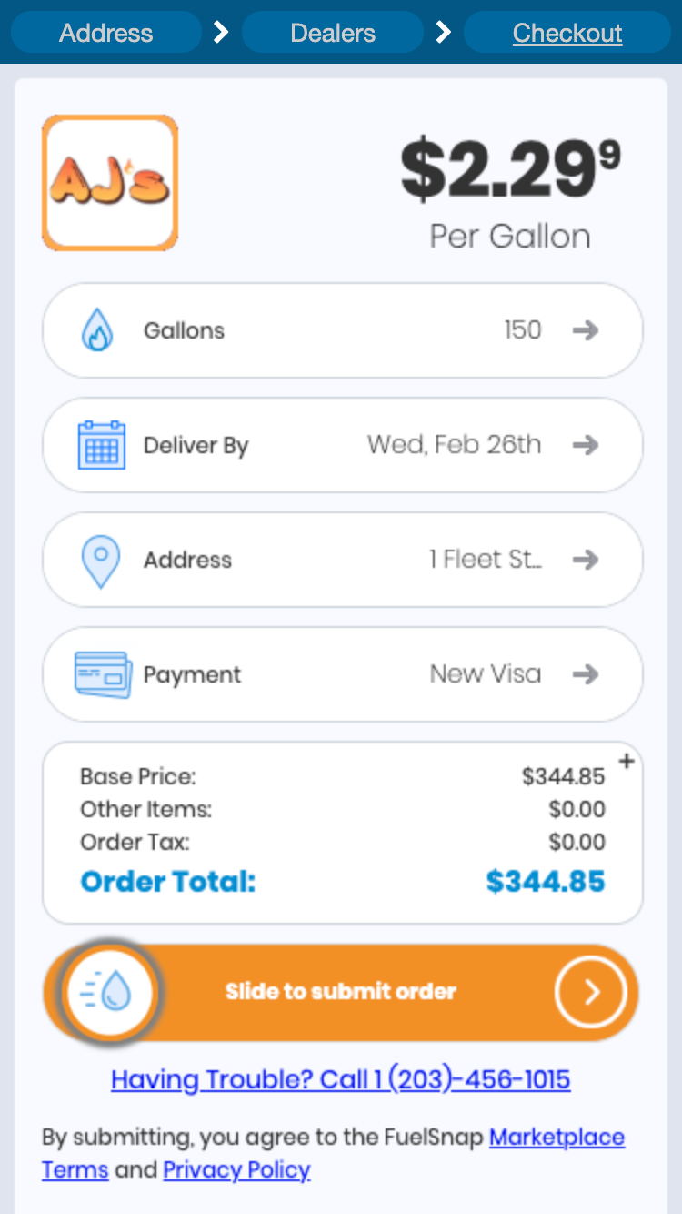 How To Submit Your Online Home Heating Oil Order with the FuelSnap App