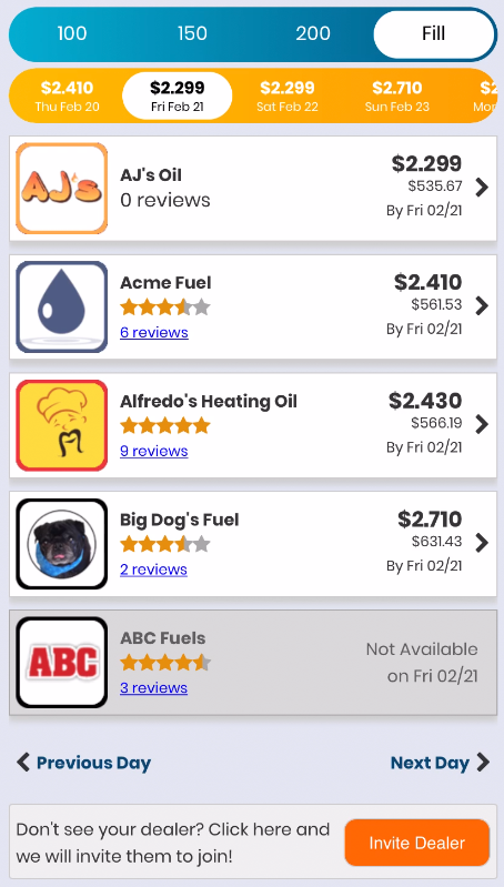 Compare Local Oil Companies and Save Your Favorites
